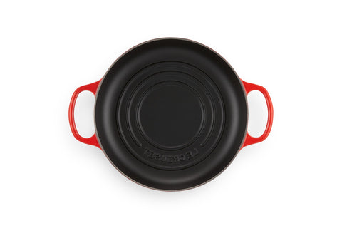 Le Creuset matte black interior detail for easier cleaning and release