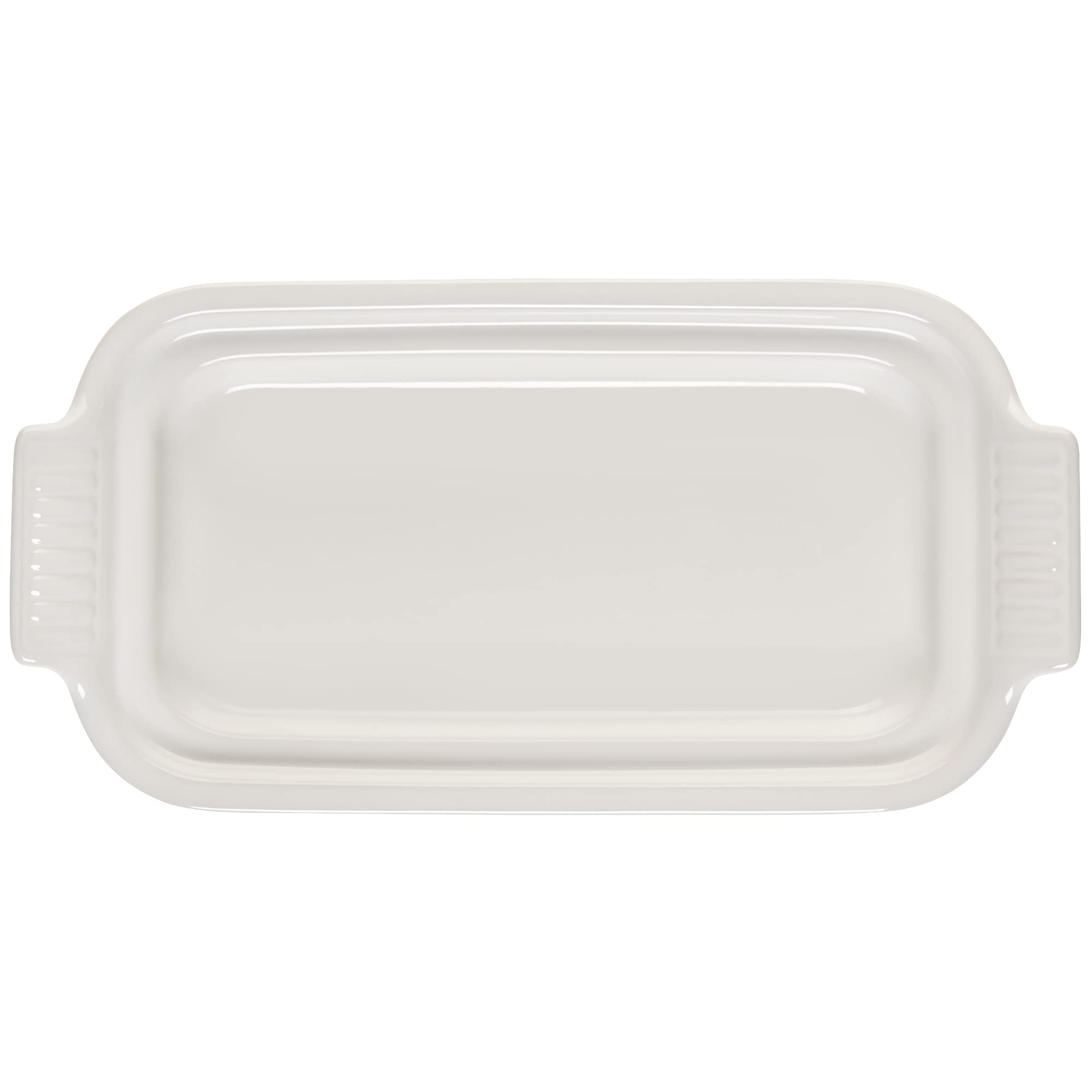Le Creuset butter dish interior close-up showing smooth glazed surface for easy cleaning