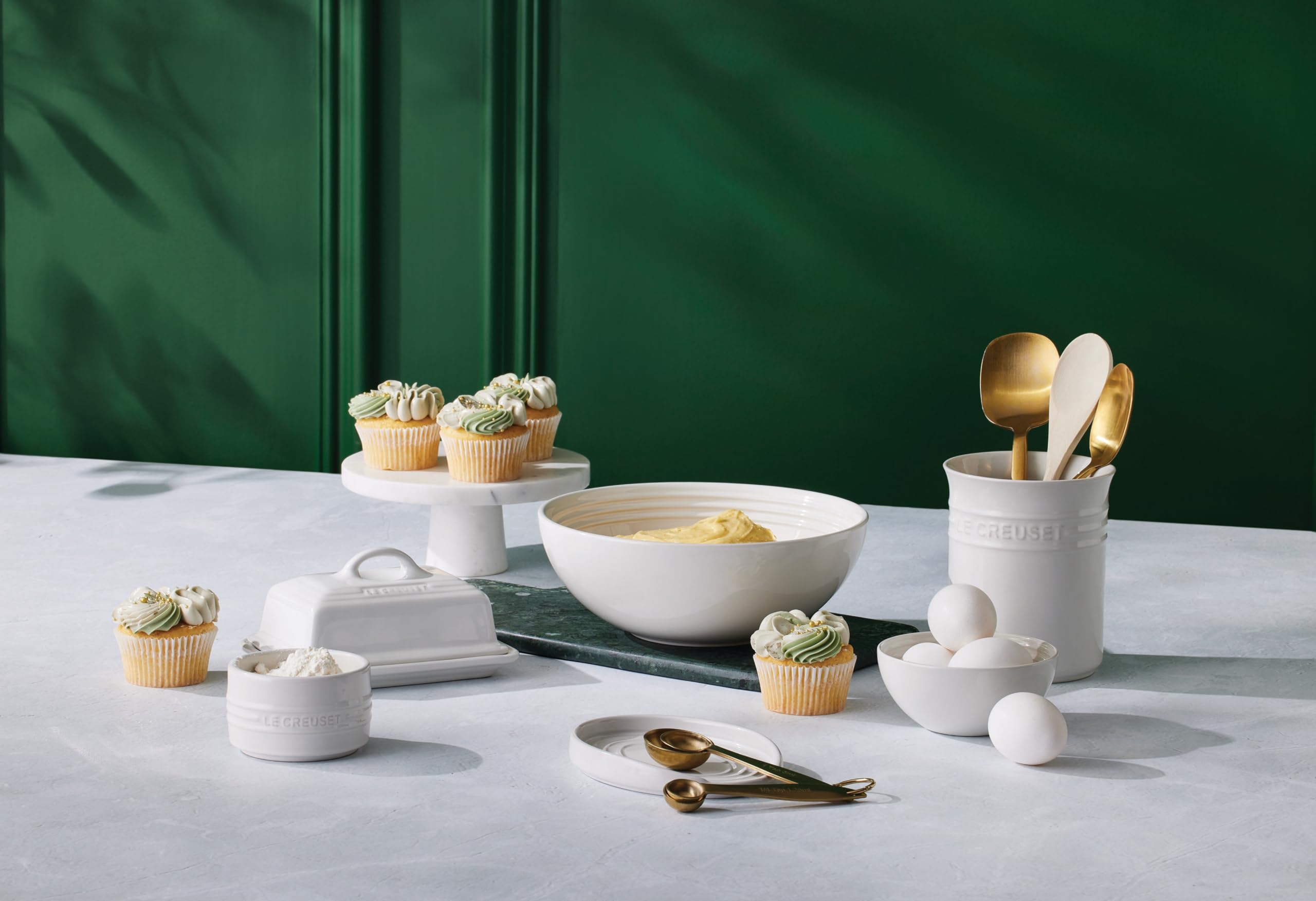 Le Creuset butter dish in microwave showing safe gentle softening benefit