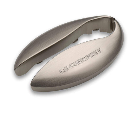 Le Creuset foil cutter black nickel finish highlighting durable metal look