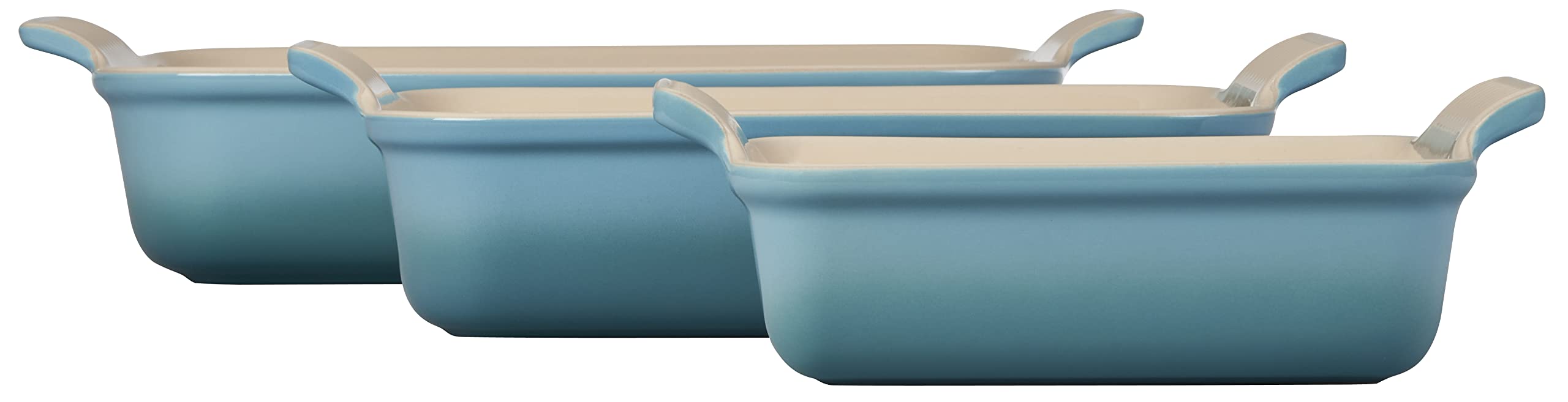 Le Creuset close-up of glazed stoneware texture showing durable nonstick surface benefit