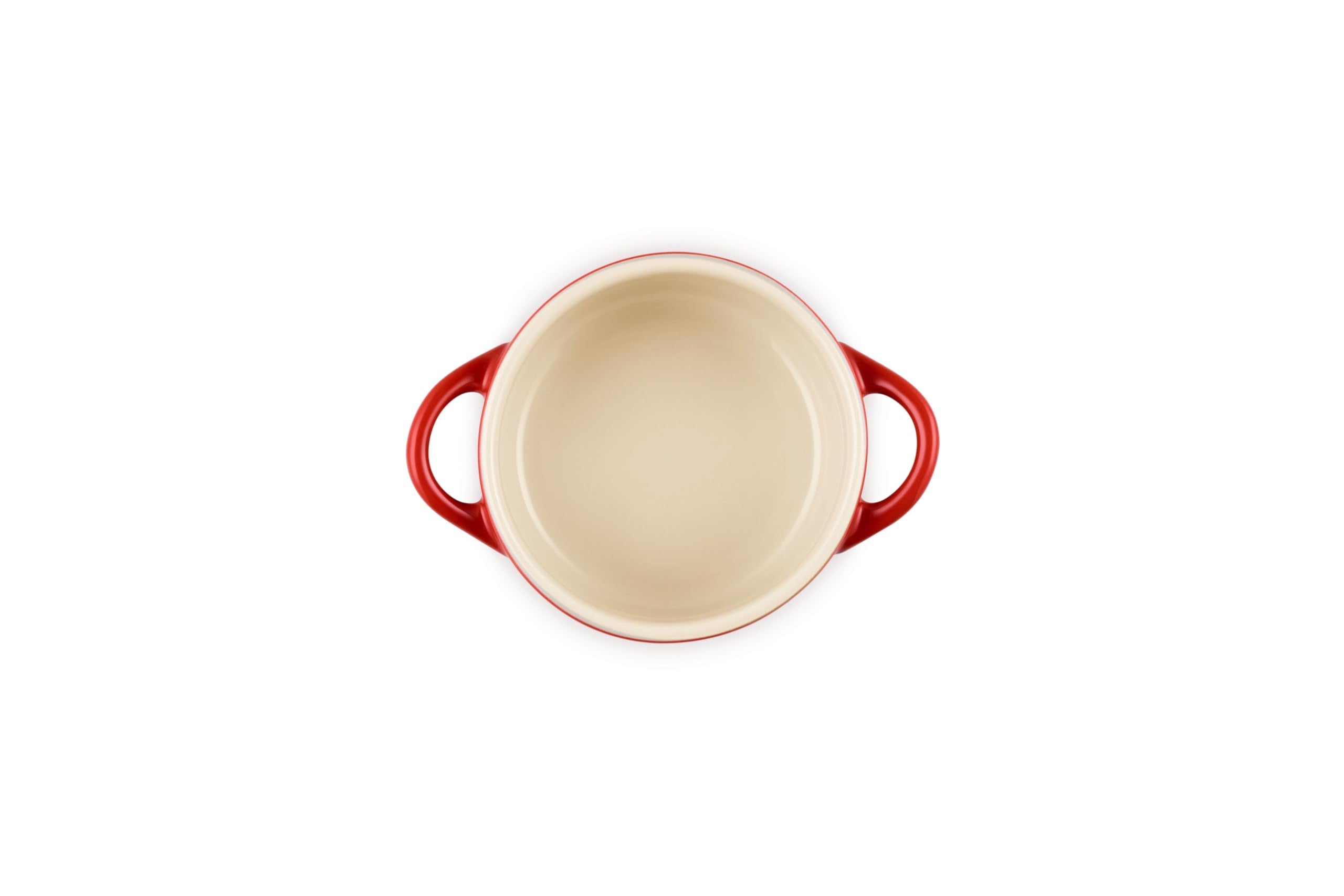Le Creuset interior glaze close-up showing smooth non-stick surface and easy cleanup