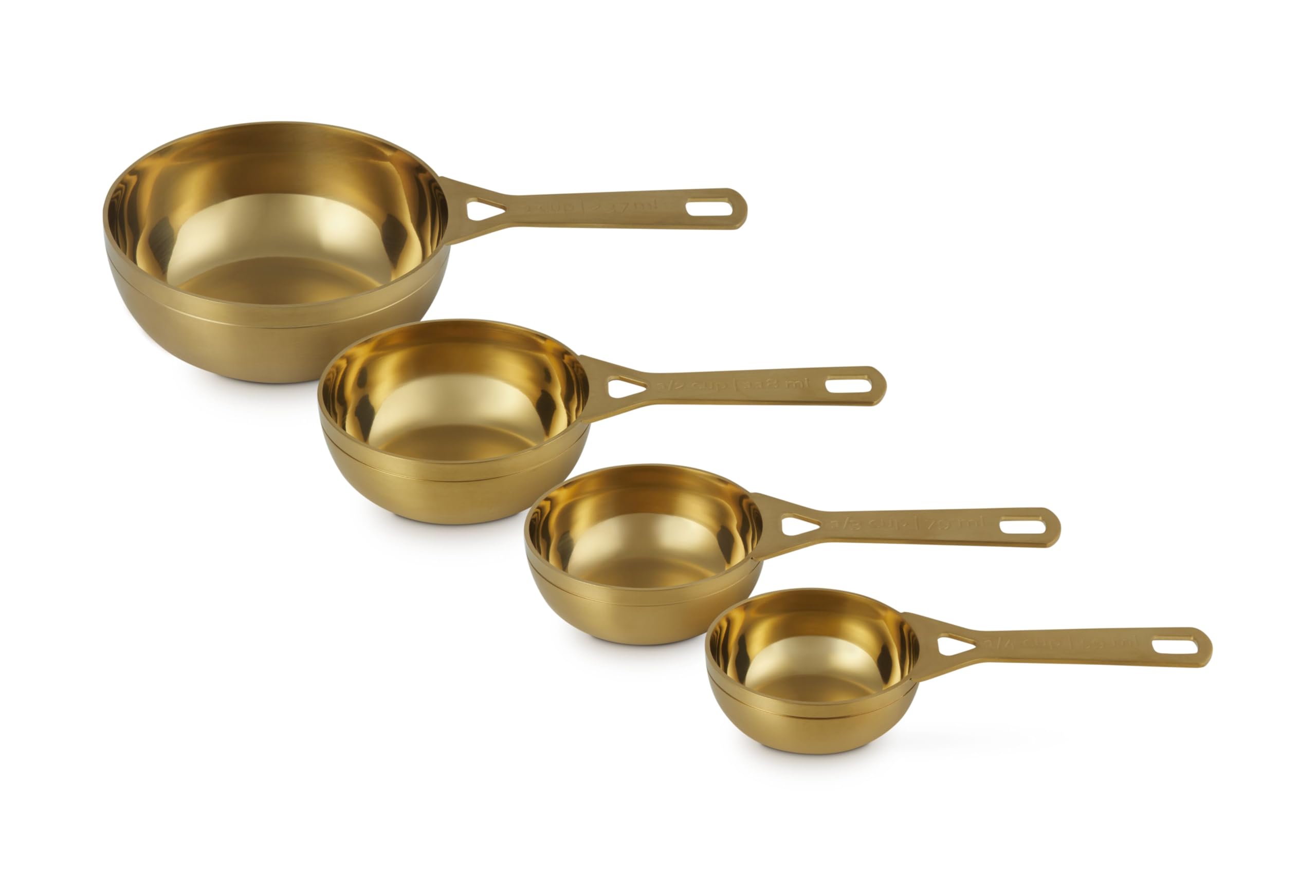 Le Creuset measuring cups side-by-side size comparison for clear volume selection