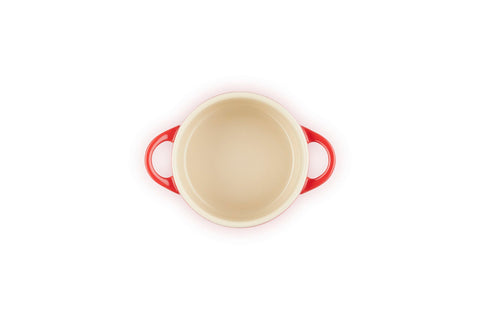 Le Creuset mini cocotte baking in oven demonstrating uniform heat distribution