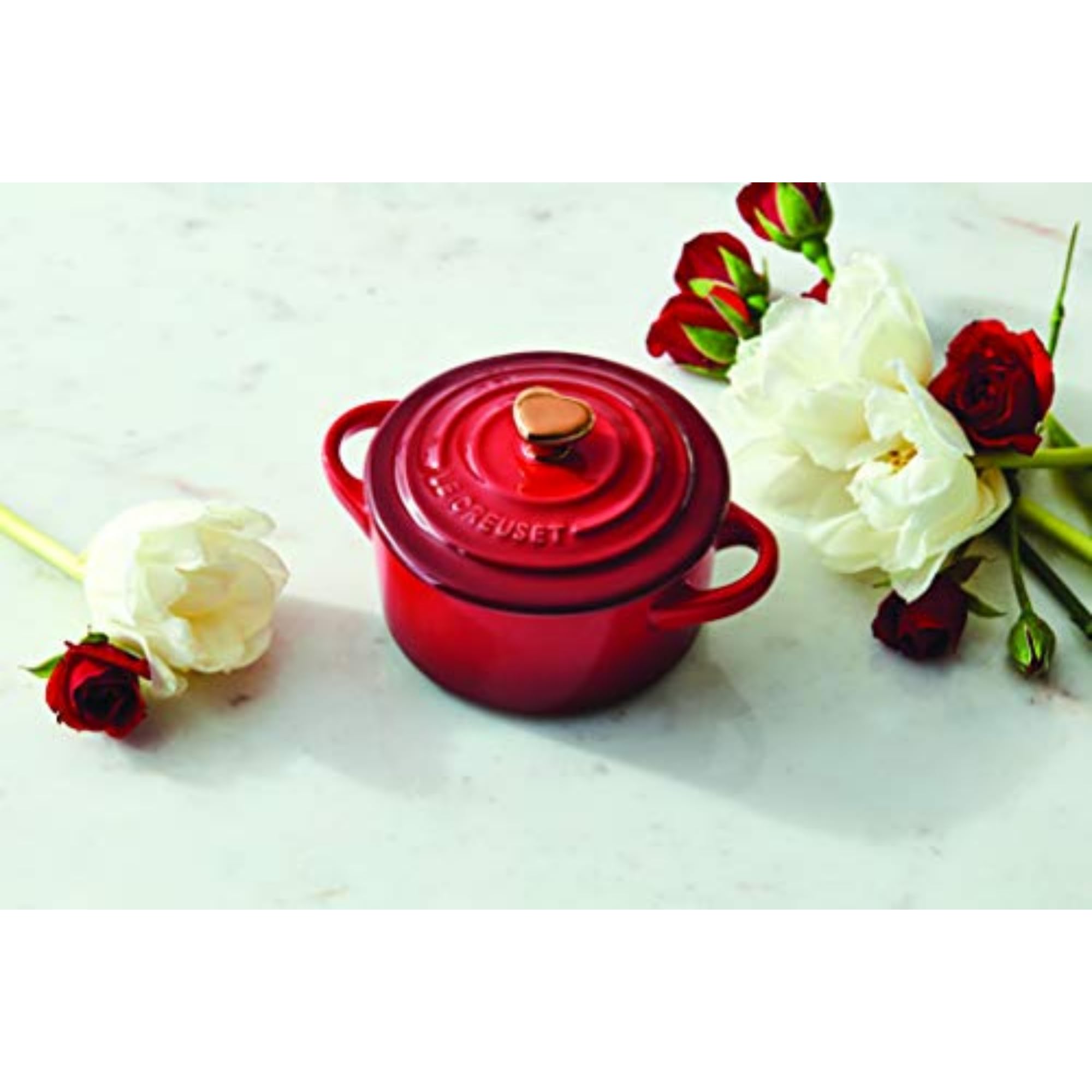 Le Creuset mini cocotte in table setting showing serving appeal