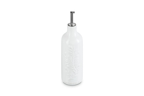Le Creuset front view olive branch cruet showing elegant serving aesthetic