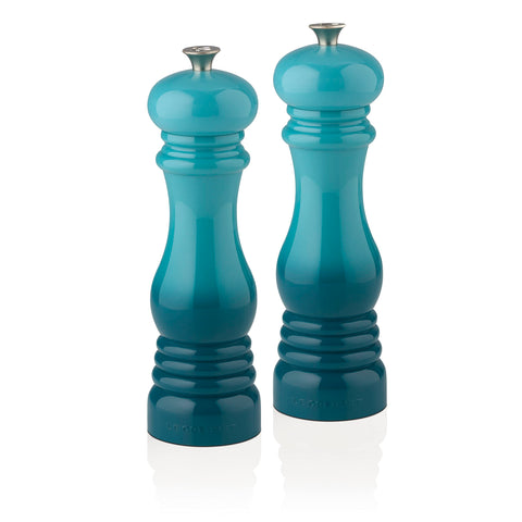 Le Creuset pepper mill close-up of ceramic grinder, shows durable performance