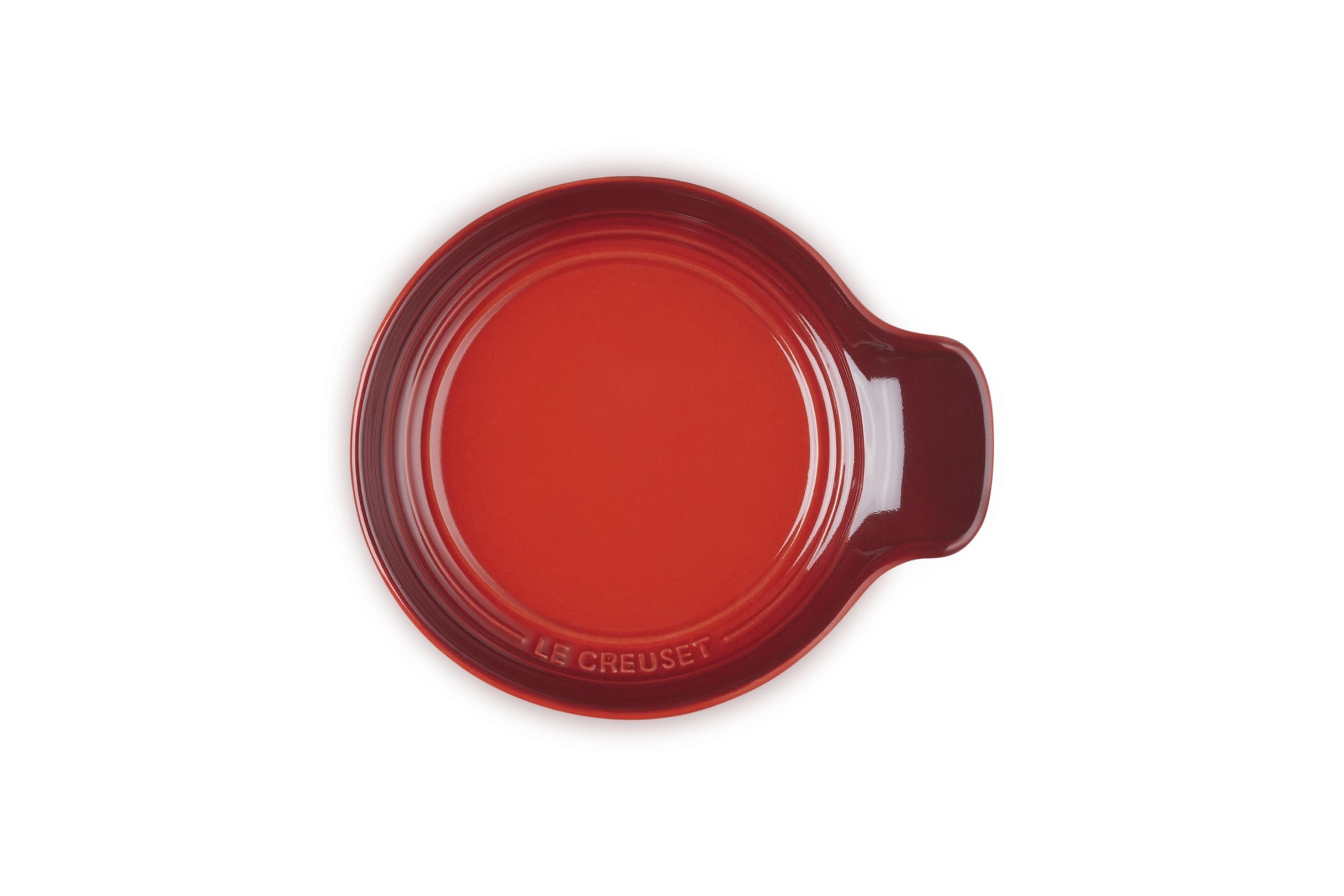 Le Creuset glaze close-up highlighting nonporous finish and durability