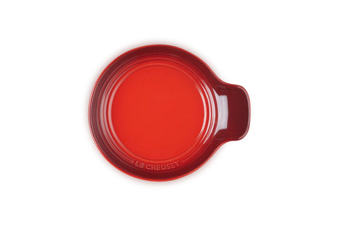 Le Creuset glaze close-up highlighting nonporous finish and durability