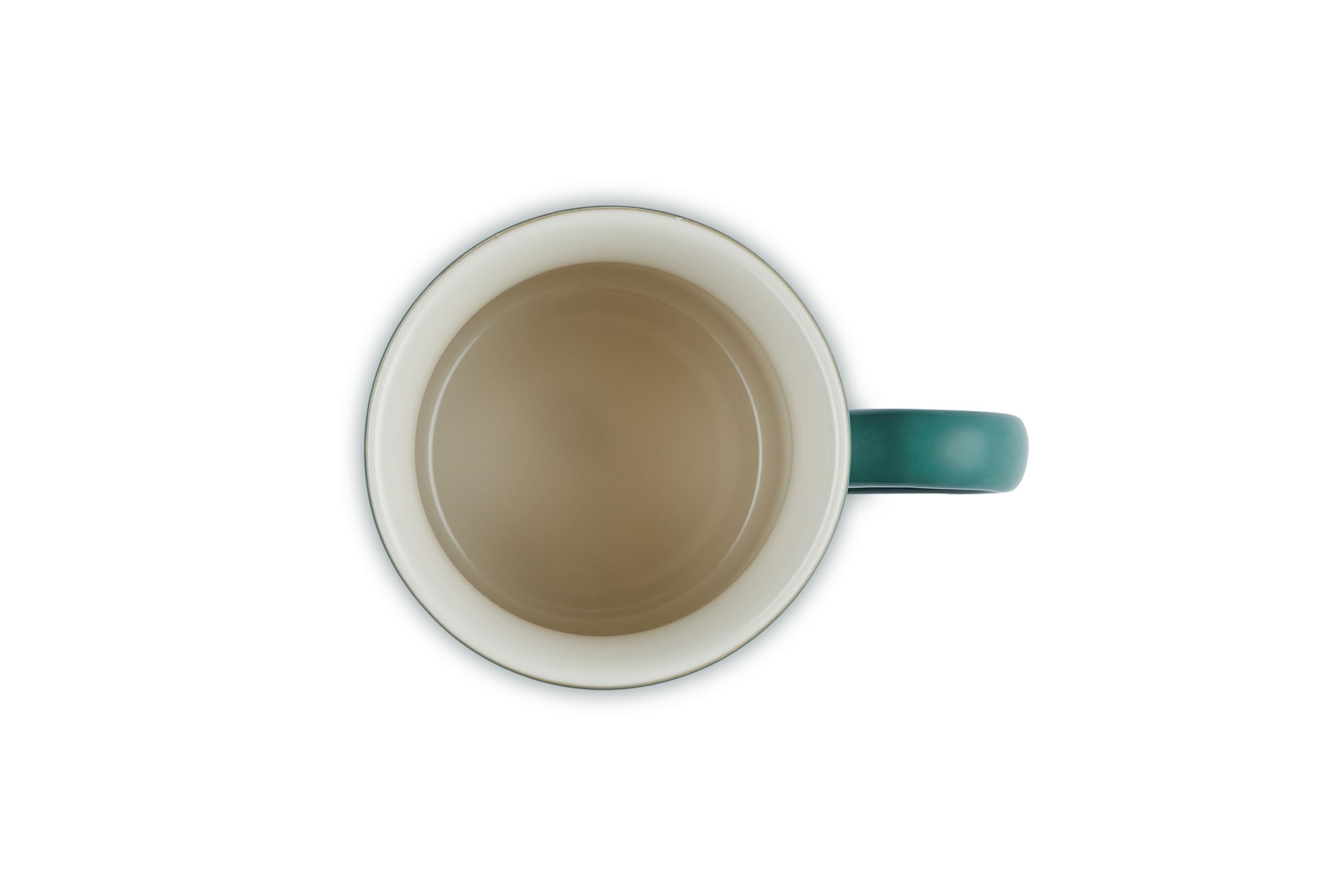 Le Creuset mug in use with coffee illustrating heat retention and everyday style benefit
