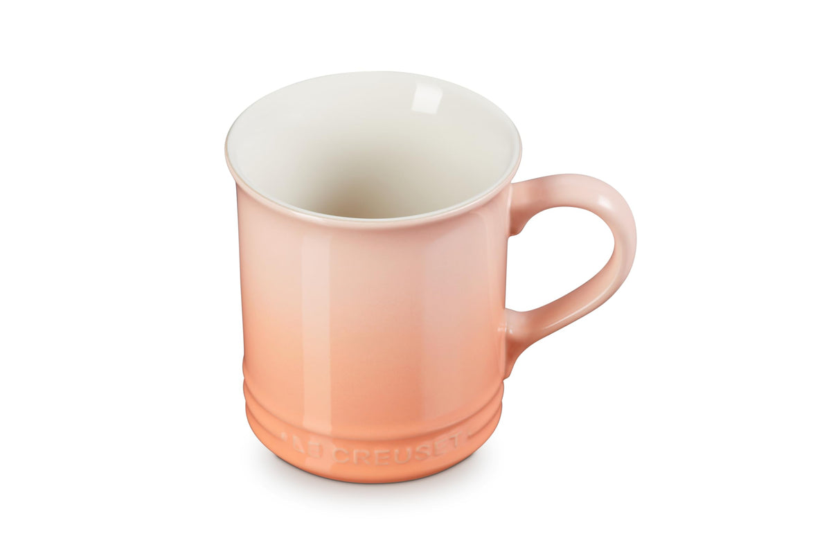 Le Creuset Vancouver Mug Peche front view showing vibrant color and durable finish