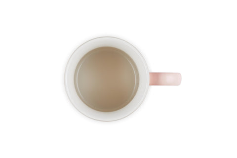 Le Creuset Vancouver Mug Peche close-up of glazed texture highlighting scratch resistance