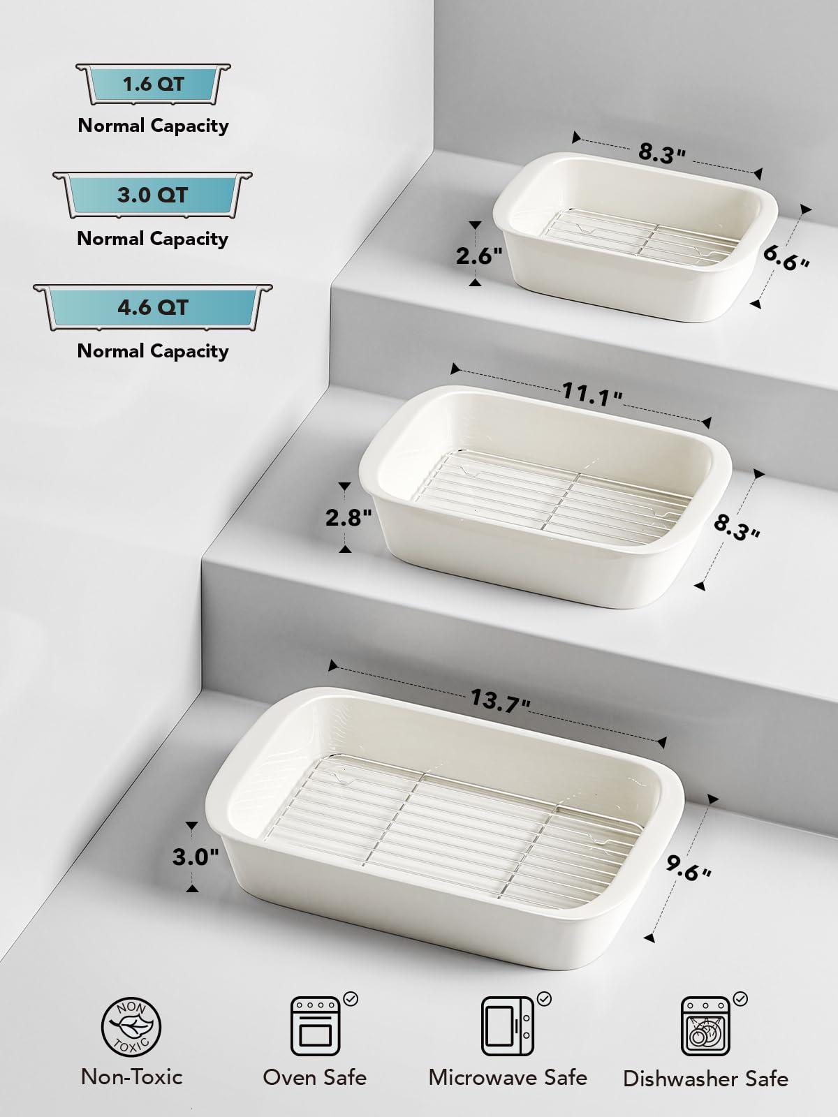 LE TAUCI close-up of smooth glazed interior, promotes easy release and quick cleanup