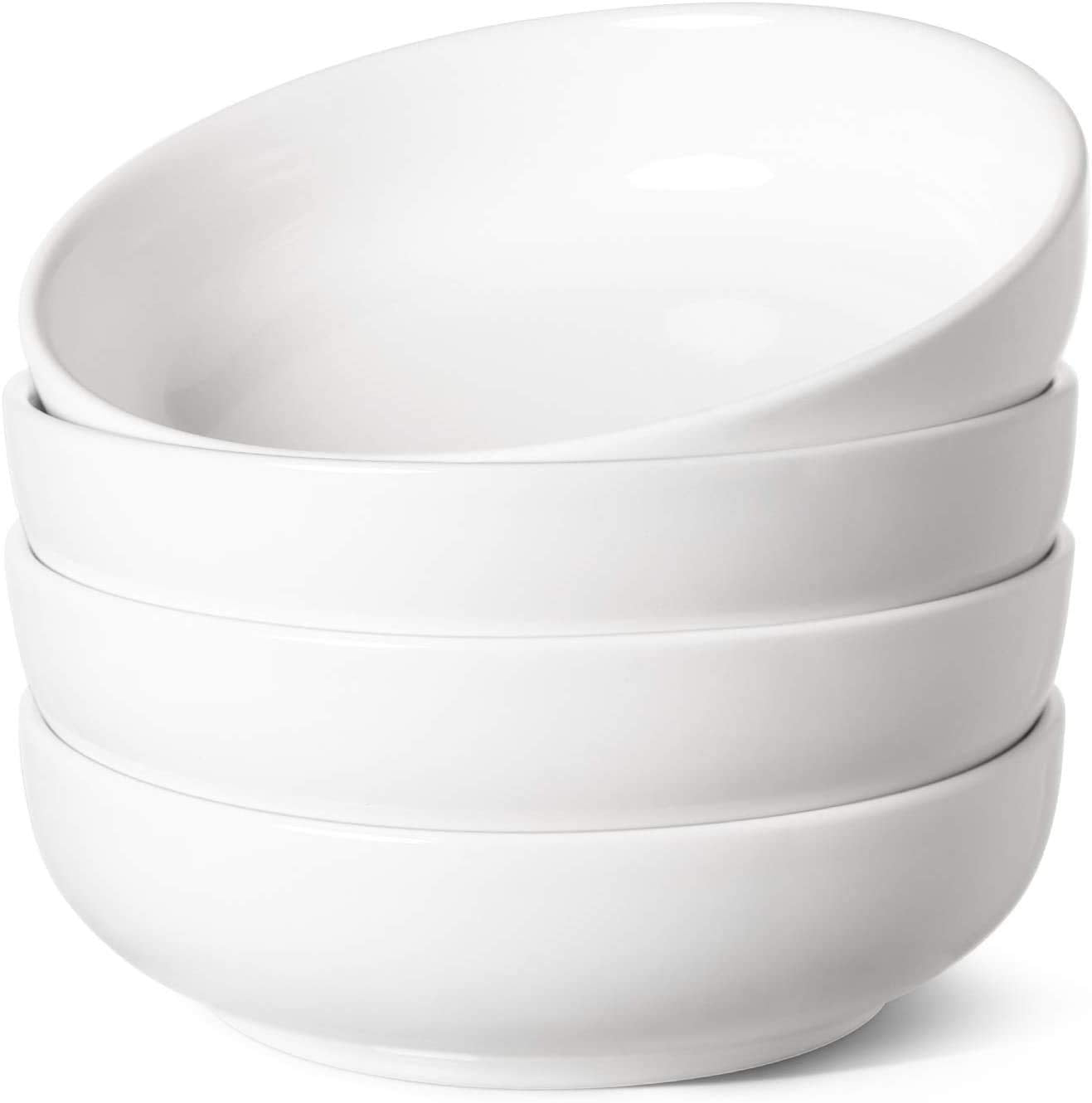 LE TAUCI front view of white pasta bowls showing clean design and versatility