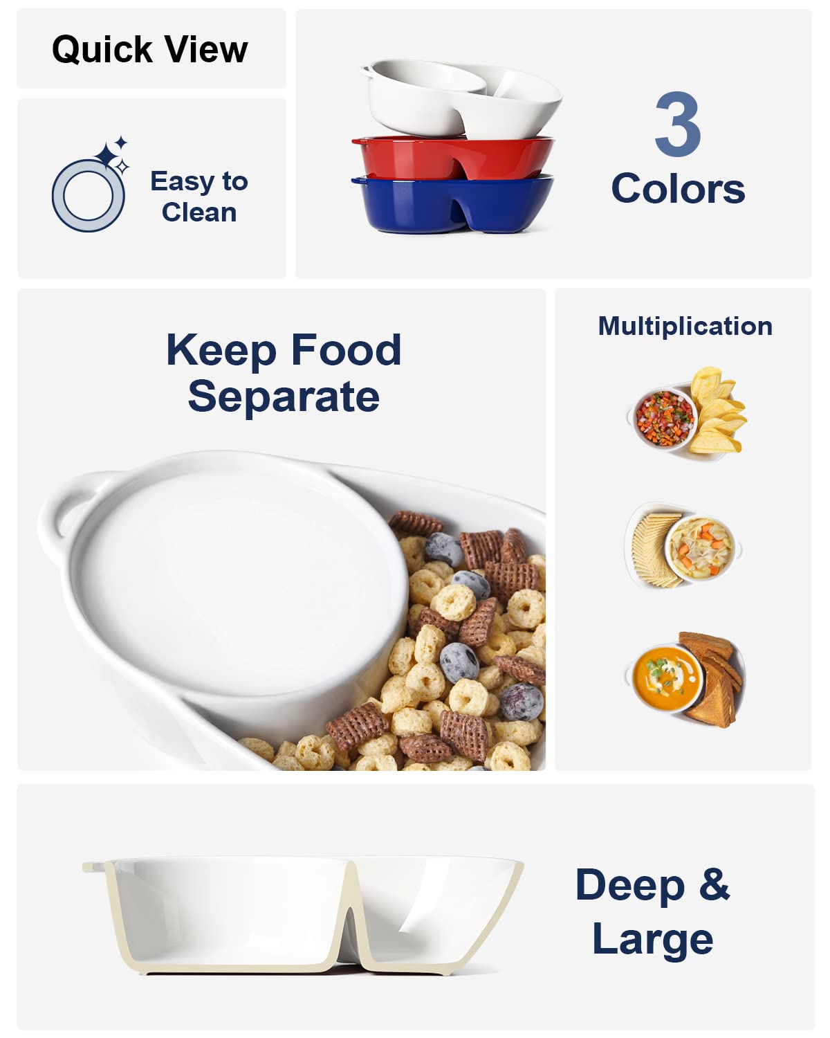 LE TAUCI bowl in use with cereal and milk showing anti-soggy practical benefit