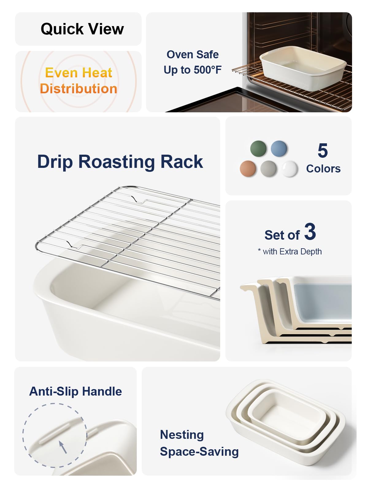 LE TAUCI large casserole with lasagna served from dish, showcasing family-size capacity
