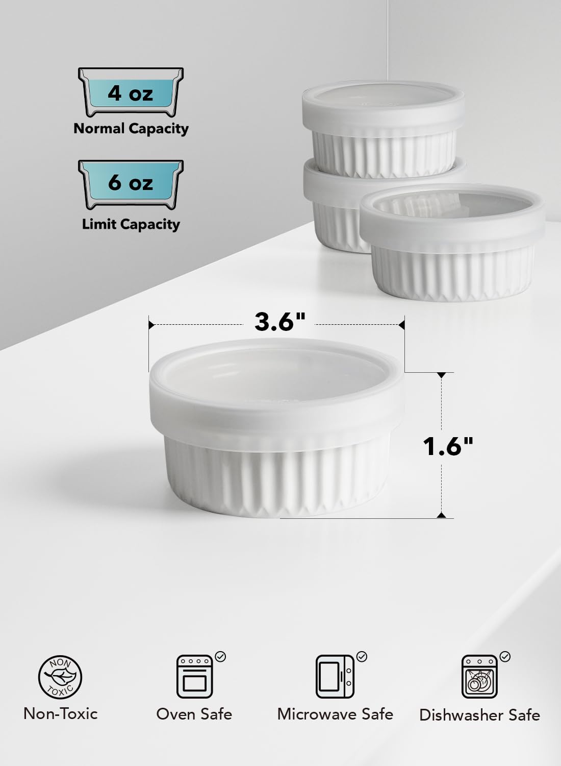 LE TAUCI transparent lid detail showing clear view of contents for quick identification