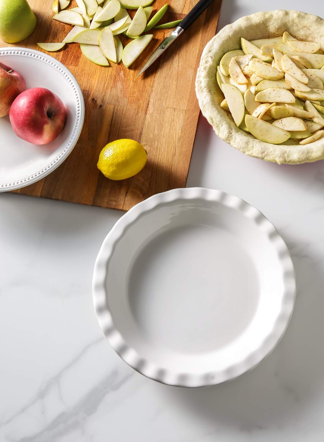 LE TAUCI next to ruler showing 9-inch diameter for size accuracy