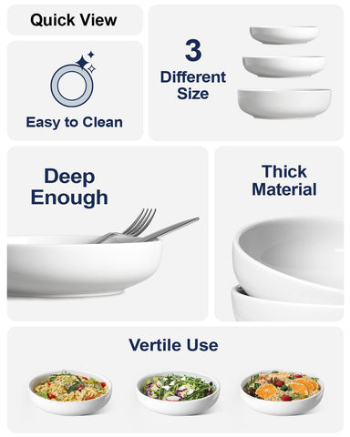 LE TAUCI stack of four bowls demonstrating space saving and organization