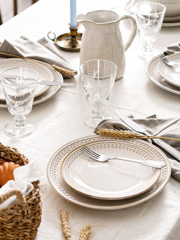 LE TAUCI styled table setting showing coordinated look for casual meals