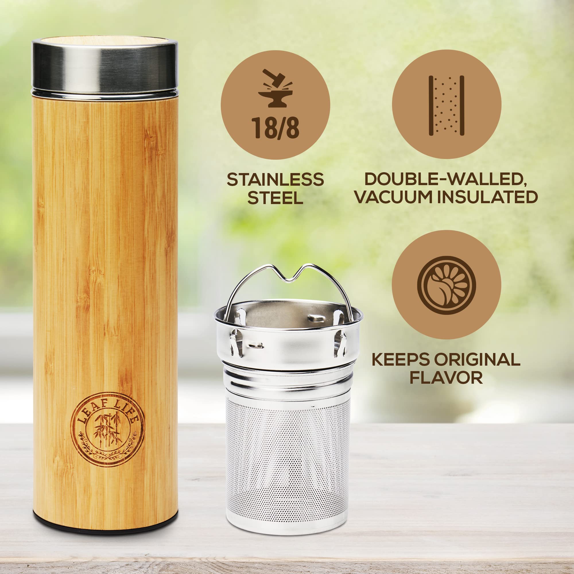 LeafLife stainless steel interior view showing hygienic, durable lining