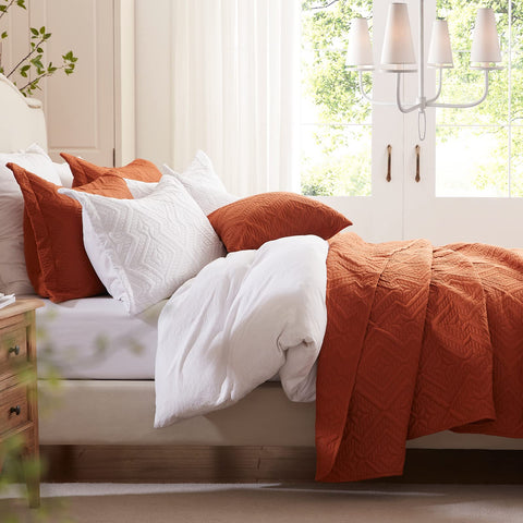 LEAONME shams detail highlighting matching pattern and neat finish