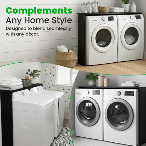 LEAPOAK shelf beside a standard washer to show size and scale