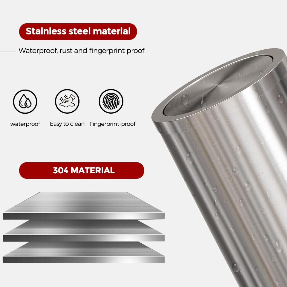 LEASYLIFE swing lid mid-motion demonstrating one-handed disposal benefit