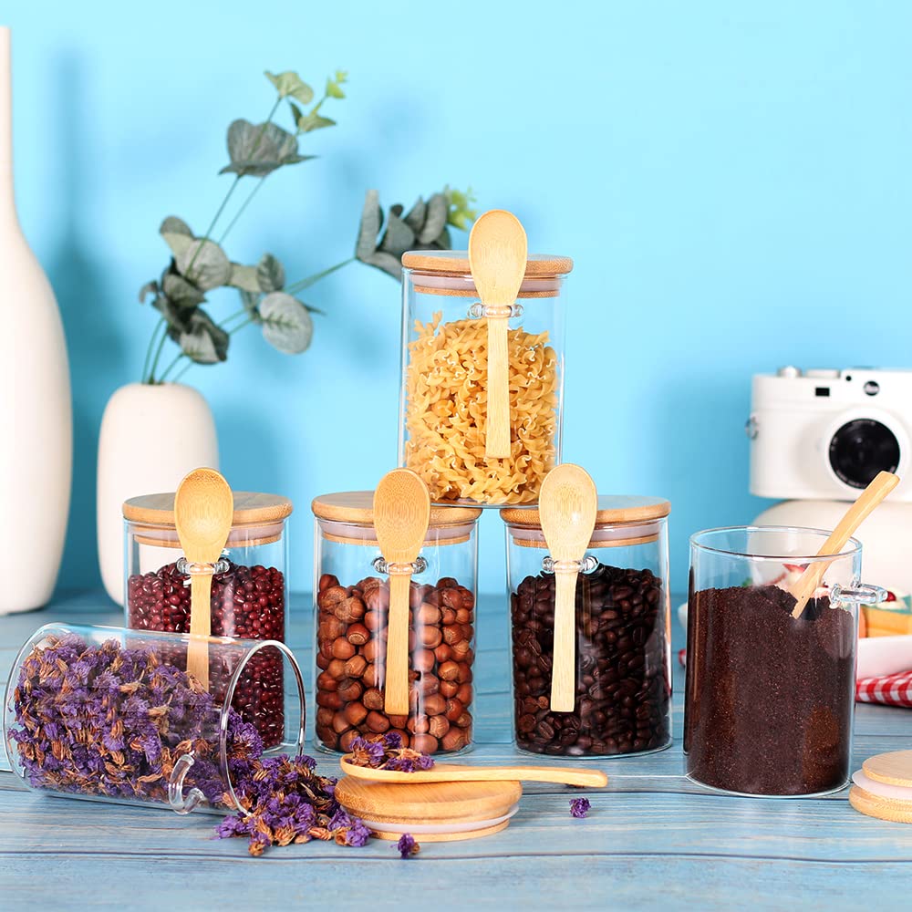 LEAVES AND TREES Y jars organized on pantry shelf for streamlined kitchen storage