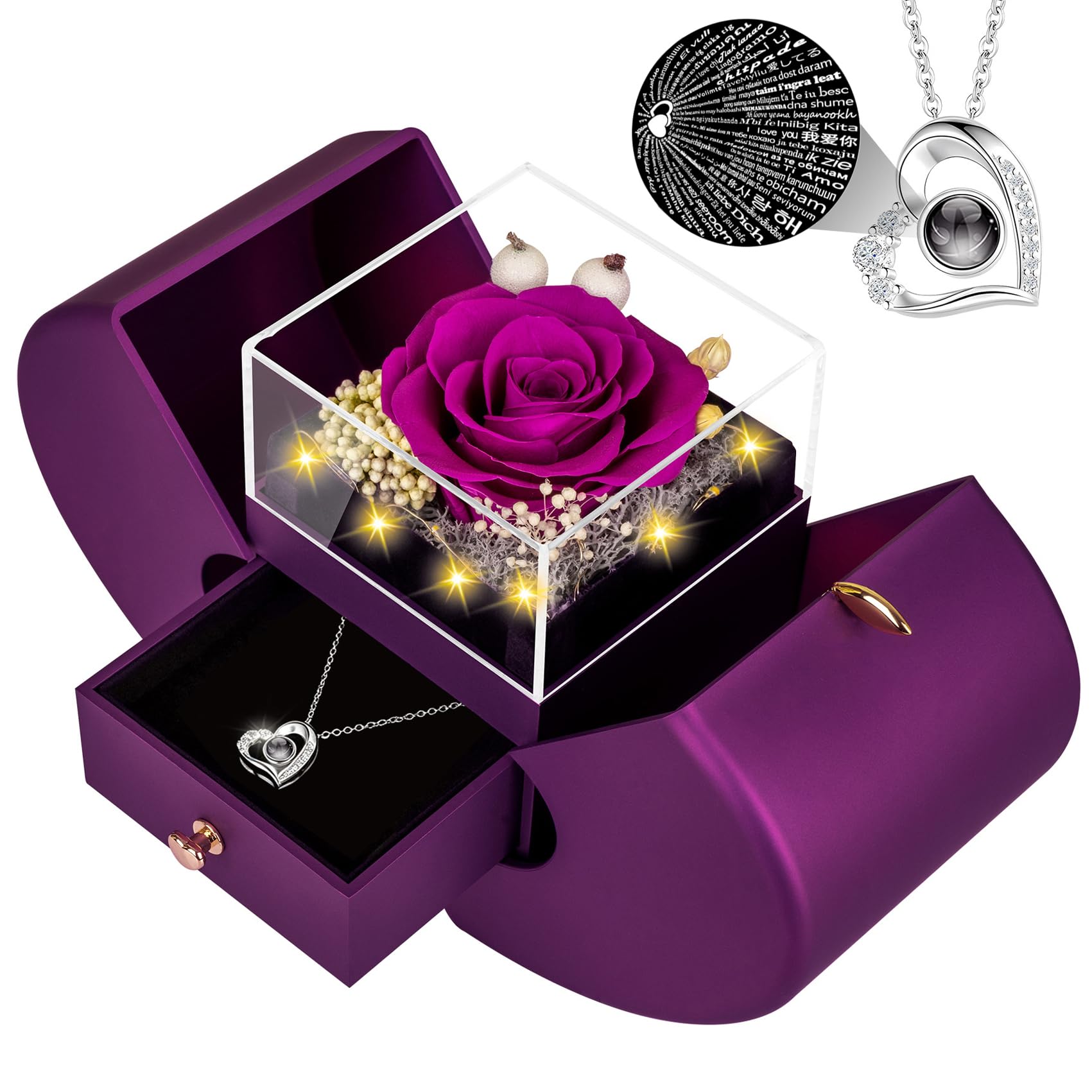 Lebana front packaging purple rose showcasing gift-ready presentation and romantic appeal