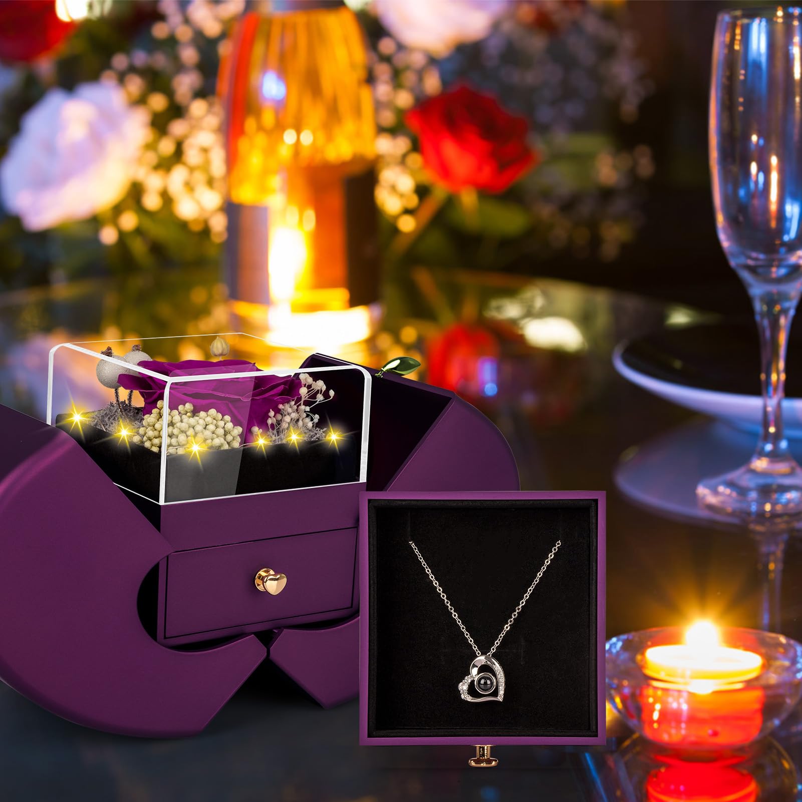 Lebana necklace pendant detail showing micro-engraved projection and sentimental novelty
