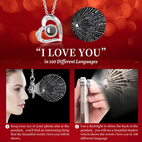 Lebana necklace pendant detail with micro-engraving, reveals 100 languages