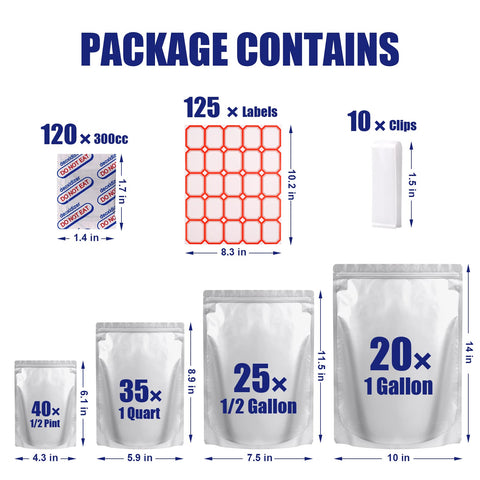 Leboduo variety of bag sizes laid out to show scale and portioning convenience