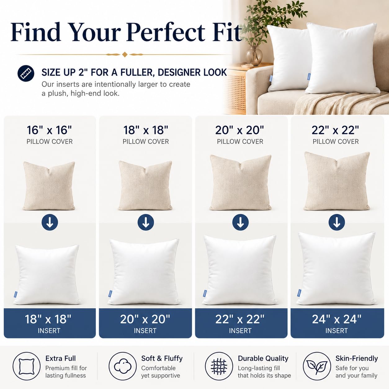 Leeden size comparison on sofa to demonstrate fit and proportional benefit