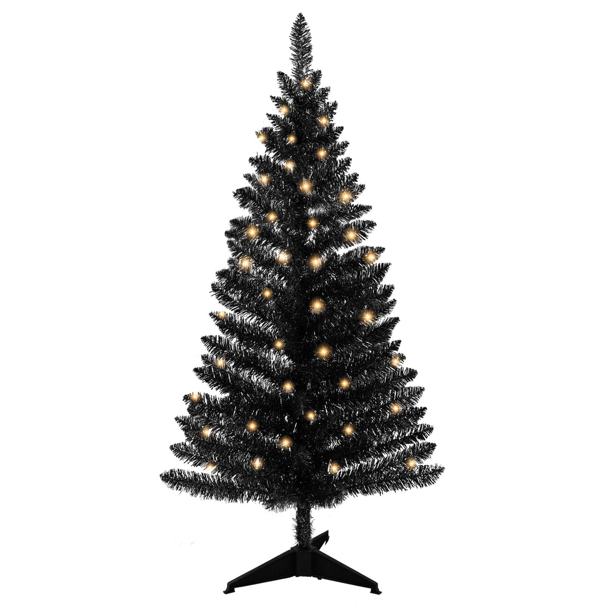 leeheeyee front view of 4ft black tree showcasing dramatic modern decor