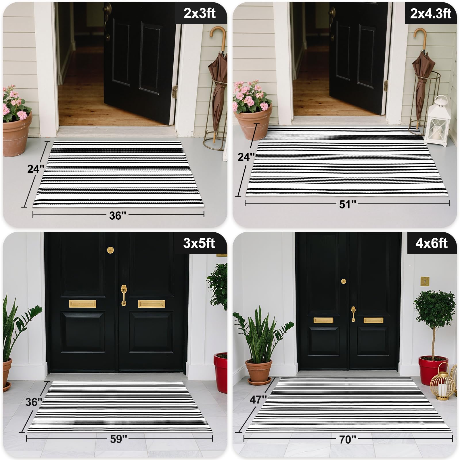 LEEVAN layered over welcome mat protecting entry from dirt