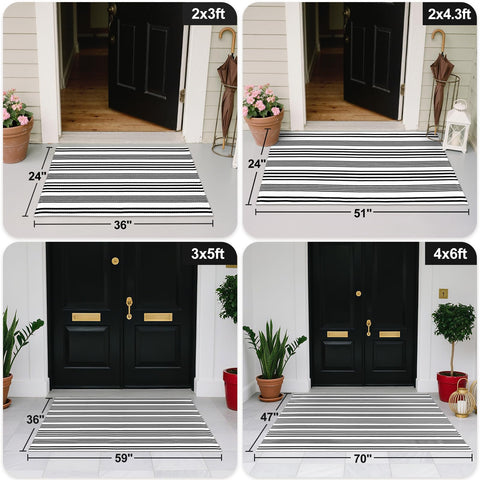 LEEVAN layered over welcome mat protecting entry from dirt