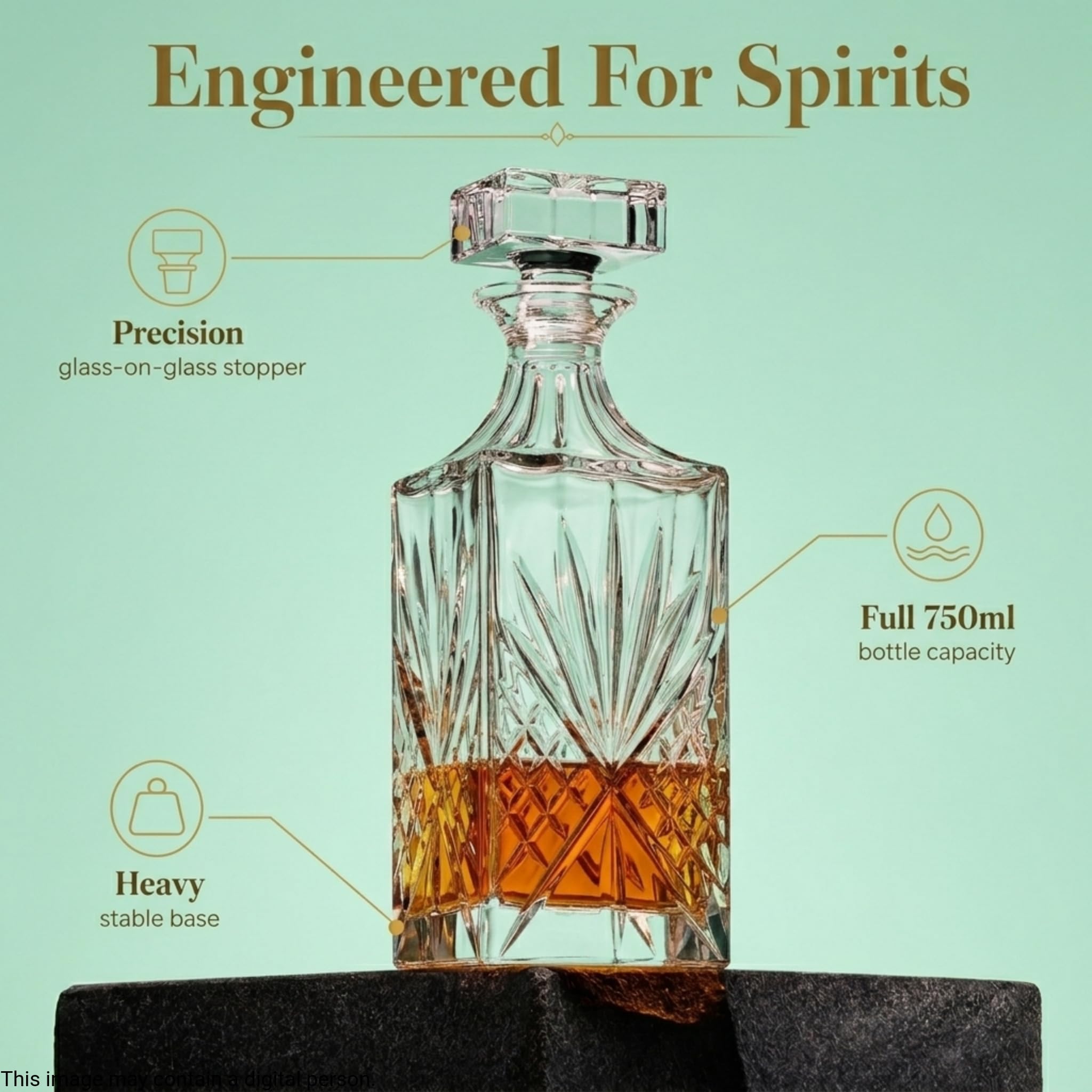Lefonte precision glass stopper detail sealing and preserving spirits