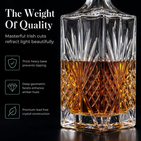 Lefonte decanter set on bar cart displaying coordinated styling for stylish serving