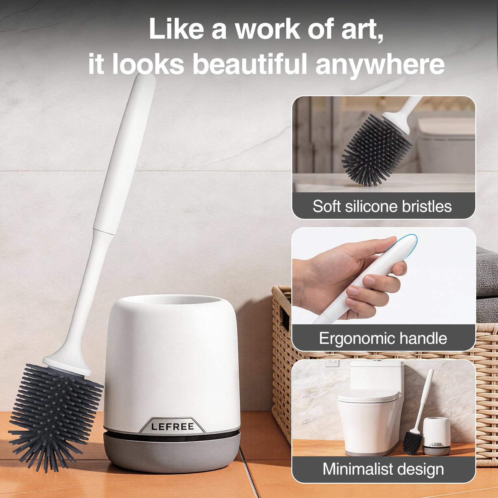 Lefree brush cleaning under rim demonstrating flexible reach