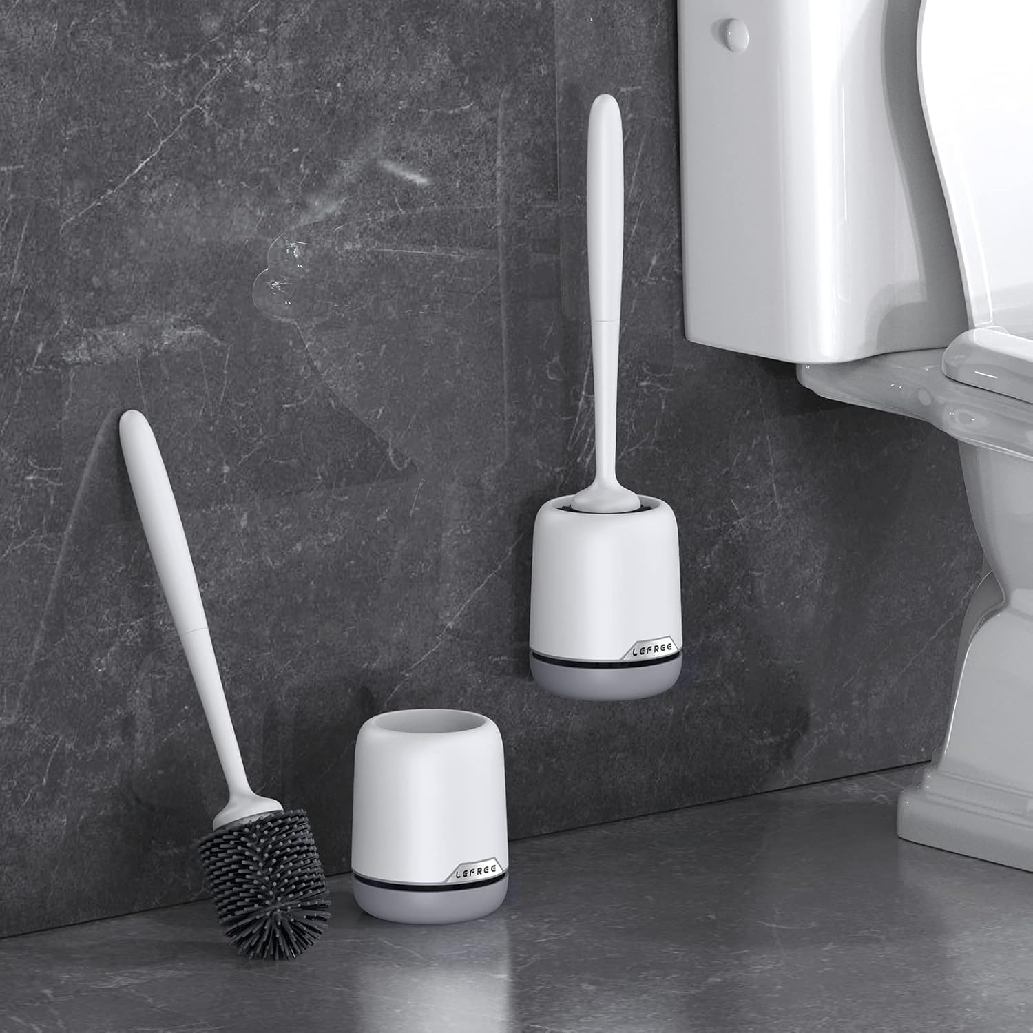 Lefree close-up of silicone TPR bristles showing flexible tip for effective cleaning without scratching