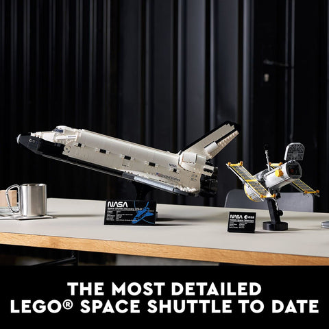 LEGO Discovery with payload bay open showing Hubble deployment and realism