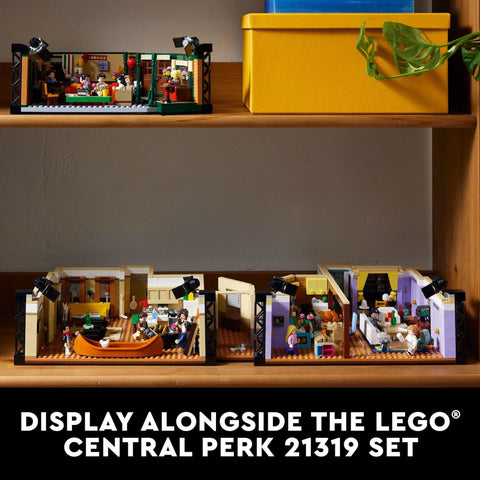 LEGO Friends apartments display scale on shelf demonstrating collector presence