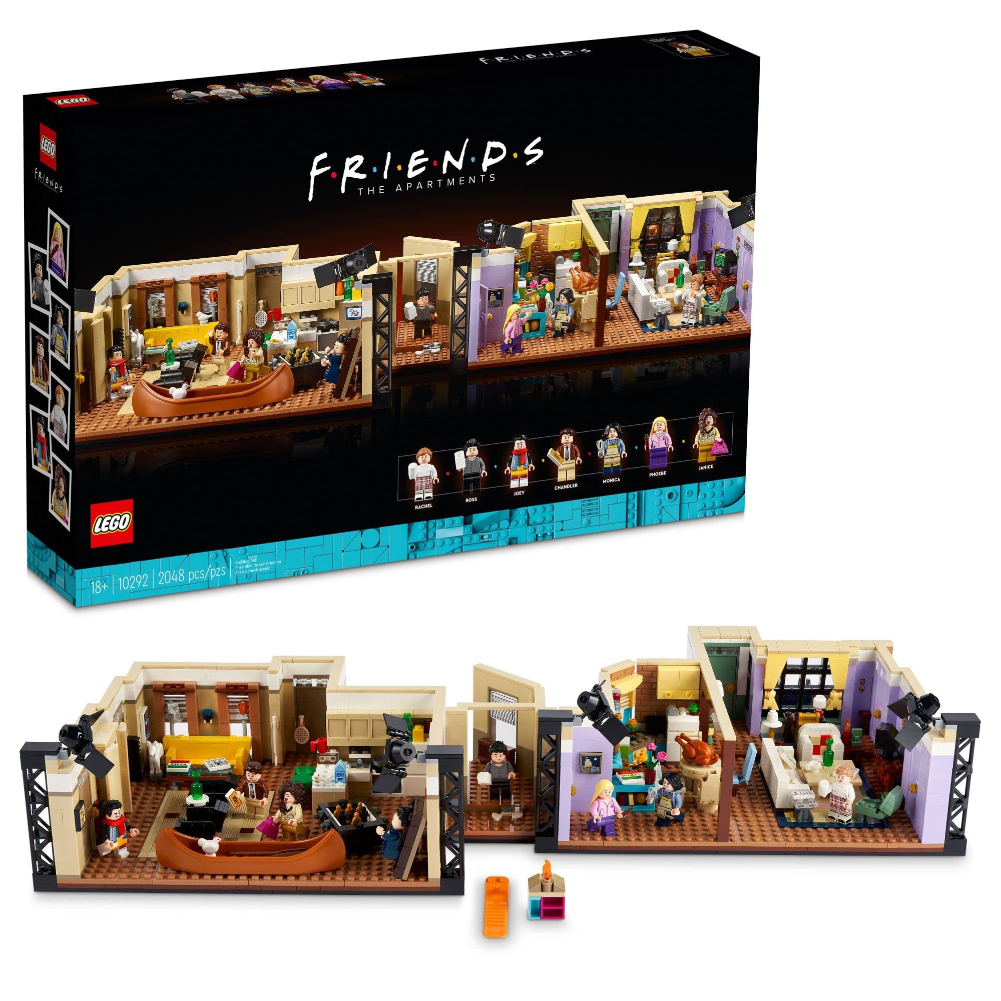LEGO Friends apartments front elevation showing full set for striking display