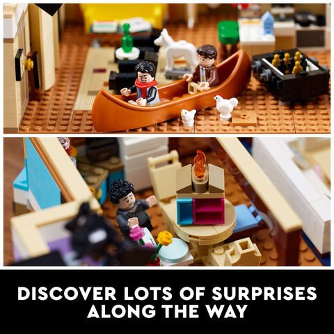LEGO Friends apartments reclining chairs detail capturing Joey and Chandler moment