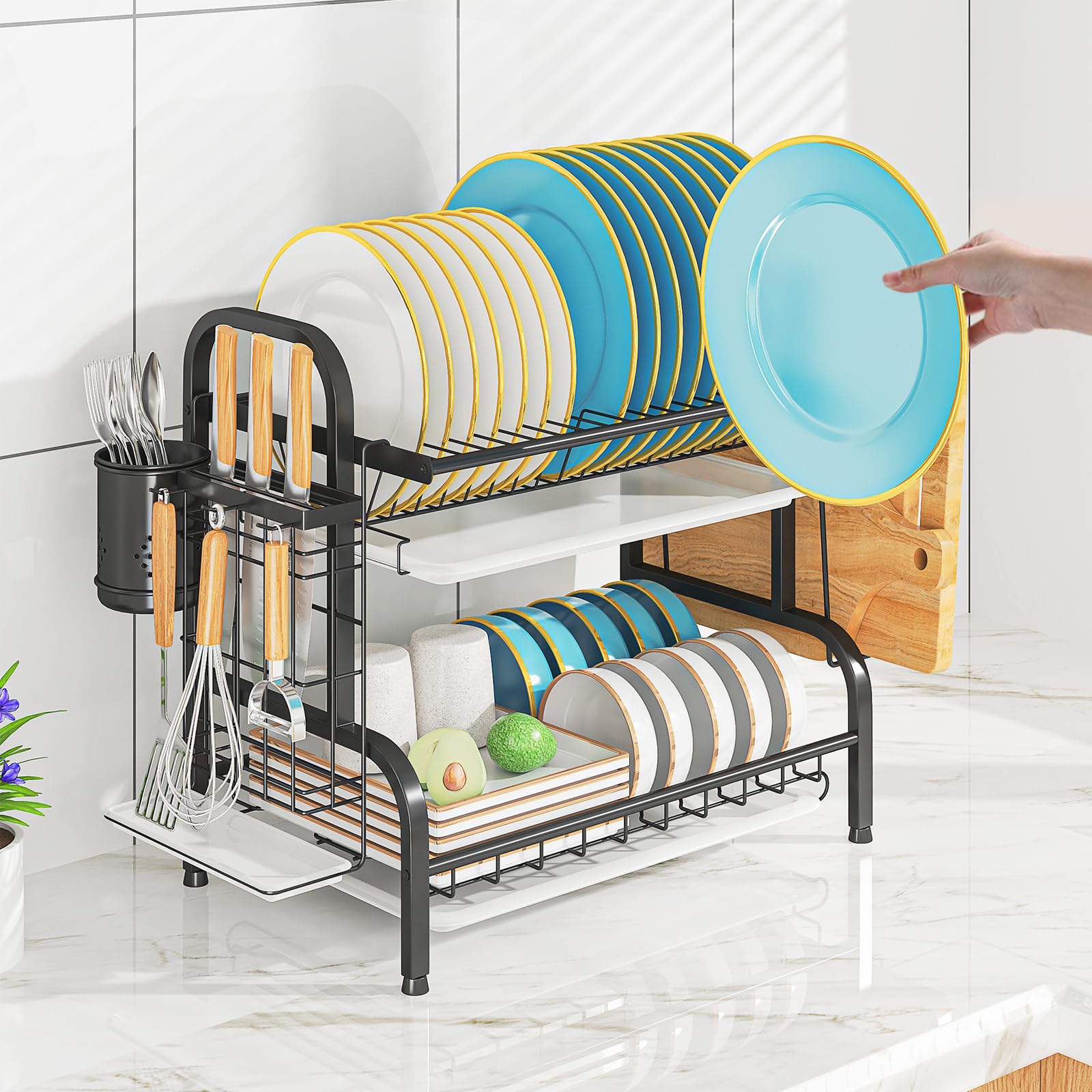 LEGUANG rack staged in kitchen lifestyle scene improving countertop order