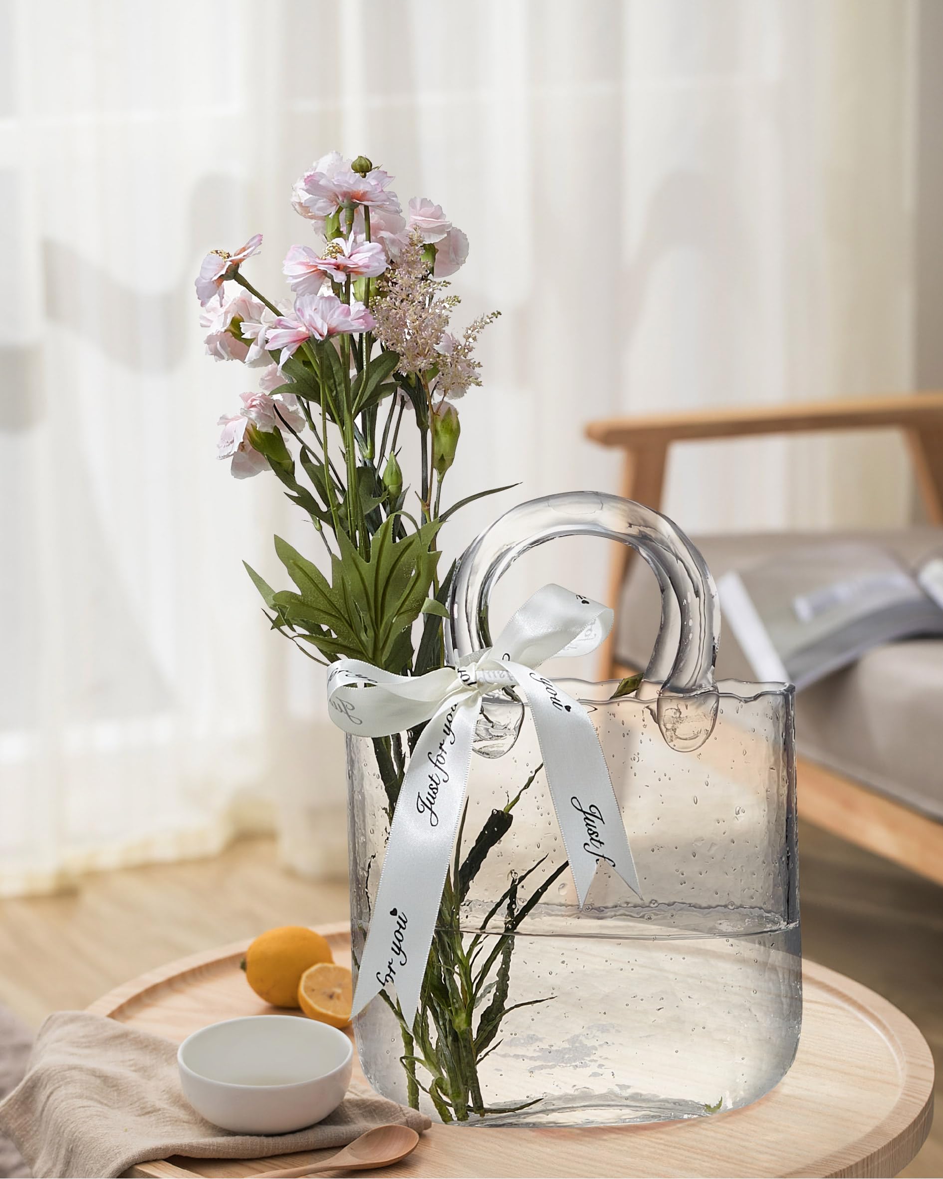 Lei-JG side profile displaying purse silhouette and balanced table presence