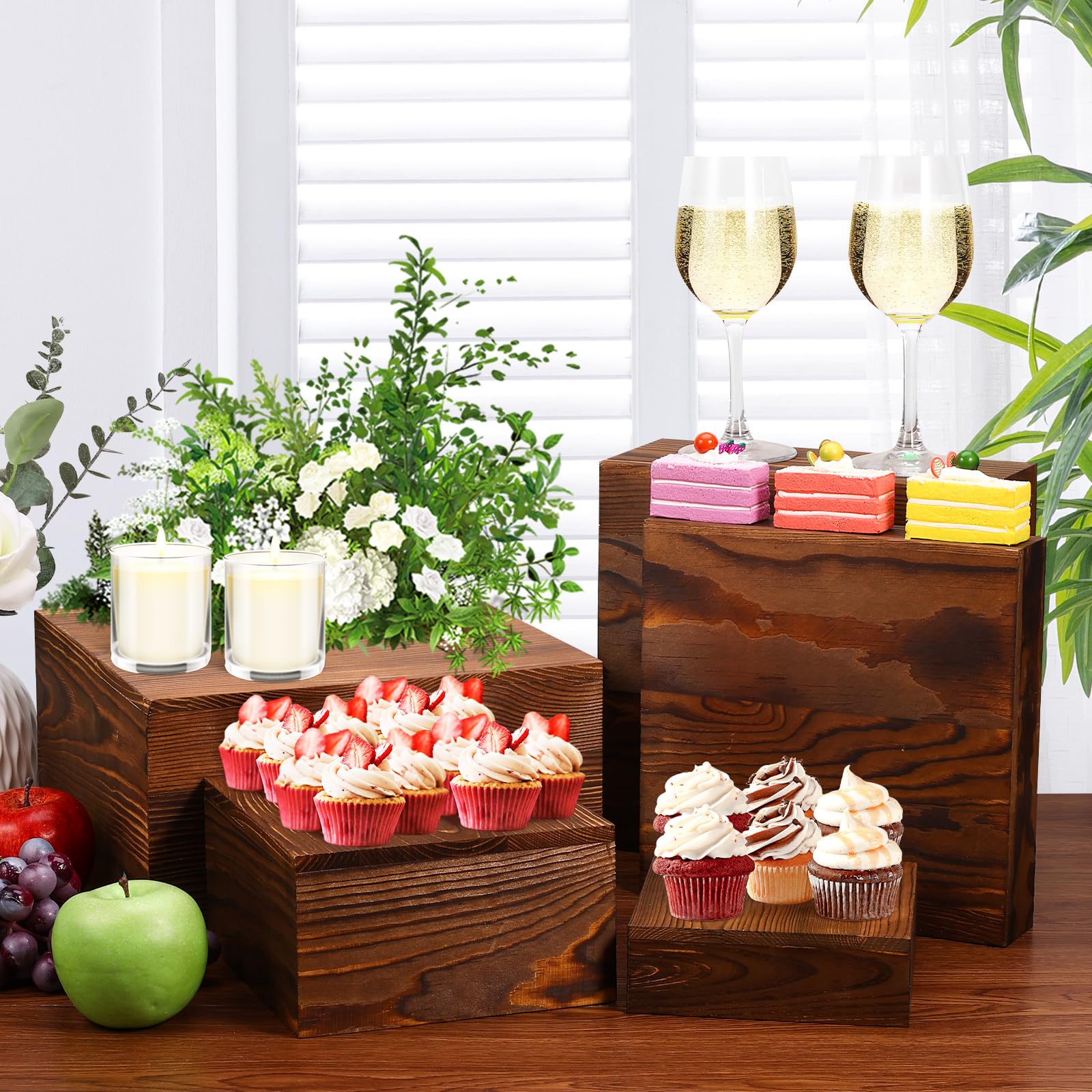 LEIFEOSH riser used on dessert table showing presentation benefit