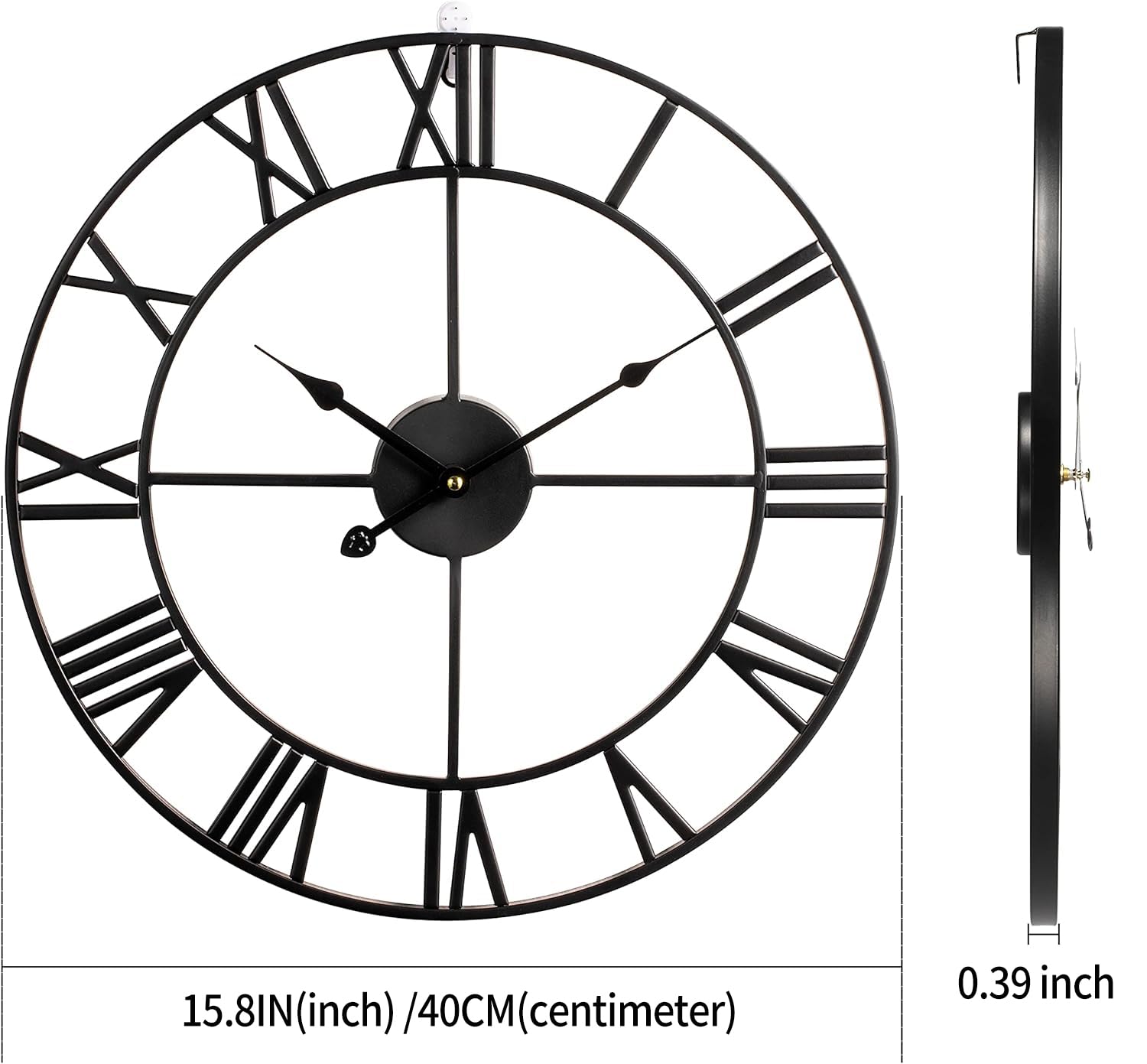 LEIKE styled in living room offering decorative focal point and quiet timekeeping benefit