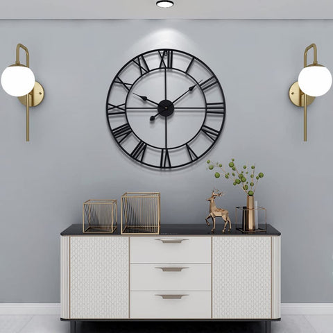LEIKE hanging in living room as focal decor and quiet timekeeping benefit